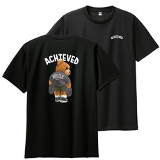 벨루야 곰돌이 빅사이즈 드라이 기능성 쿨론 반팔티셔츠 남여 공용