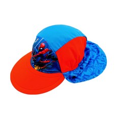 마블 스파이더맨 플랩캡 신축성 햇볕차단 아동수영모자