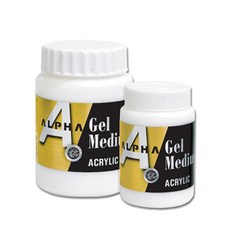 【ALPHA】凝膠媒介劑 Gel Medium 壓克力顏料適用 增加光澤與立體感, 1個, 250ml-B0503