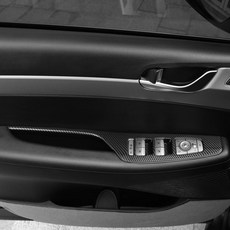 유투카 호환 더뉴 팰리세이드 몰딩 실내 실외 튜닝 용품 스크래치 방지 자동차 드레스업, 윈도우스위치 커버 4P [유광카본]