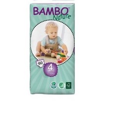 밤보네이처 대용량 맥시 밴드형 기저귀 아동공용 4단계 (7~18kg), 60매