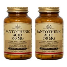 SOLGAR 泛酸素食膠囊 550mg, 100顆, 2罐