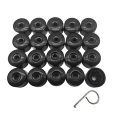vvag 20PCS 자동차 휠 러그 너트 커버 제거 도구가 있는 17mm 볼트 커버 캡 검은색 교체품 1K0 601 173 바겐 제타 비틀 파사트 GTI CC(블랙)와 호환, Yellow