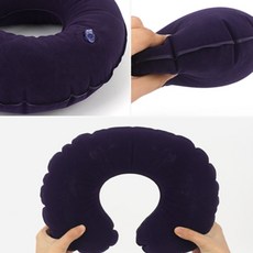 더픽마트 에어 목베개 차량용목베개, 블루