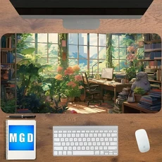 식물 감성 귀여운 마우스 패드 데스크 매트 애니메이션 게임용 사무실 XXL 키보드 노트북 컴퓨터 카펫, 03 300x600x2mm, 03 4