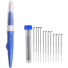 CATOPIA 펠팅 바늘 도구 용품 프리미엄 트리플 펜 1개와 3개추가 12개 포함, extra-12-needle