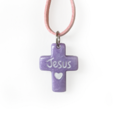 위드지저스 차량걸이- 마블십자가 JESUS 호마이카 예쁜 십자가차걸이 교회선물용, 03.보라, 1개