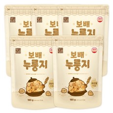 보배 누룽지 국내산 즉석 간편조리 3인분 지퍼파우치 포장, 5개, 180g