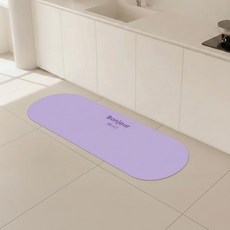 딜라이트홈 봉쥬르 접어쓰는 규조토 욕실매트 주방발매트, 퍼플, 1개