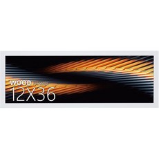 액자 인테리어 고급 결혼 A1 포스터 프레임 23.4x33.1 연마된 플렉시글라스를 사용한 자연스러운 흙 목재 블랙 그림 걸기 쉬움 매트 없이 사진 또는 수평 및 수직으로 벽에, White, 12x36 in, 1개