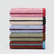 MYNVO 호텔수건 150g 40수 코마사 콤팩트 시크라인 선염 스트라이프 데일리 세면타월, 5개, 혼합