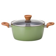 키친플라워 IH 그린베일 세라믹 냄비 6type 편수 양수 전골 곰솥 18 20 24 28인덕션, 그린, 양수24