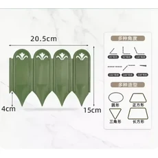 녹색 플라스틱 부식 지구 장식 인클로저 정원 발코니 안뜰 야채 배플 화단 대나무 울타리 방지, H15x20cm 5pcs 1m 2