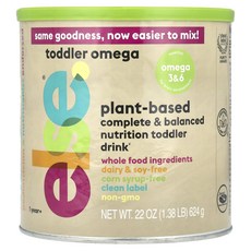 Else 토들러 오메가 식물성 Complete & Balanced Nutrition 만 1세 이상 624g(22oz), Else토들러오메가식물성CompleteBalancedN, 624g, 1개