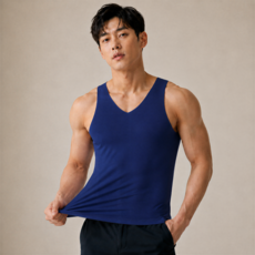 하피도 티안나는 남성 나시 런닝 심리스 무봉제 냉감 브이넥 3장