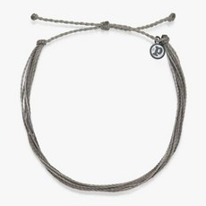 pura vida 美國手工基本繽紛款可調式衝浪腳鍊 (多色可選), 鋼鐵灰