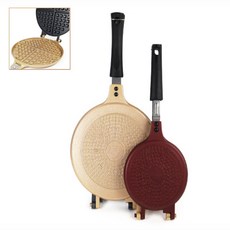 이로운 원형 인덕션 와플팬 샌드위치 팬케이크후라이팬 파니니 가정용불판 브런치 토스트 양면팬, 점보, 1개, 43.5cm