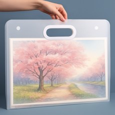 데일리오 미술 그림 스케치북 가방 화이트, 1개