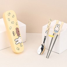 산리오 시나모롤 쿠로미 스텐 젓가락 교정기 수저 스푼 글라이더 케이스 3P 세트, 1개