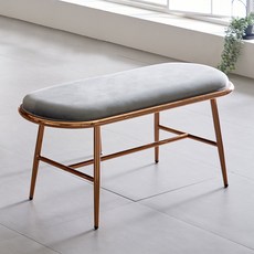 [에타홈] 르망 고급 2인용 벤치형 의자 1100 (3colors), 라이트그레이(방수패브릭)BPN0155