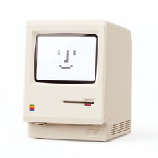 Maclock 復古經典鬧鐘 1984造型桌鐘, 白色