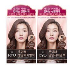 려 우아채 멋내기 새치크림 염색약, 초콜렛브라운6C, 2개