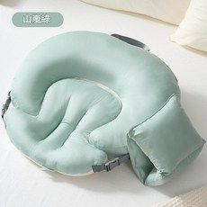 山嵐綠 涼感哺乳枕 護腰靠墊 嬰兒斜坡墊, 山嵐綠 哺乳枕 躺喂枕