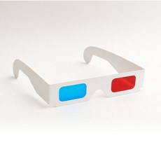 3D 종이안경 셀로판지 적청안경 3D영상 전시 관람 일러스트 입체감, 3D 종이안경 셀로판지 적청안경 3D영상 전시 관람 일