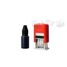 享樂屋 翻轉日期印章, 1個, 小號(紅色款含墨水)