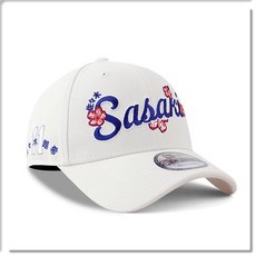 NEW ERA 佐佐木朗希聯名款9FORTY棒球帽 刺繡花卉圖案 可調節帽圍 時尚運動風, 白色, 1個