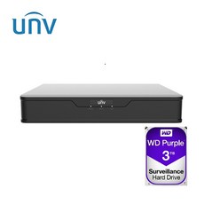 유니뷰 XVR3104-Q3 4채널 올인원 CCTV DVR 녹화기 본체 3TB 하드 포함, 1개