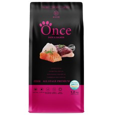 원스 강아지 사료 애견 소프트 사료 가수분해 관절 피부 눈물 알러지 1.2kg (전연령), 1개, 오리
