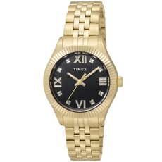 TIMEX 워터베리 시계 석영 5 기압 방수 미네랄 유리 블랙 다이얼 TW2V45700 여성