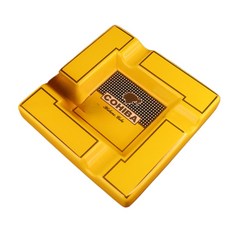 H. Upmann棕色四方菸灰缸，精緻設計，耐用材質，提升生活品味, 高希霸黃色, 1個