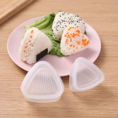 創意軍艦飯糰模具 五連體壽司模具 便當飯糰器, 1個, 透明大三角小三角各1個