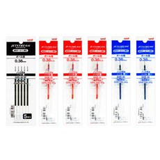 유니 제트스트림 단색 볼펜 리필심 10개 SXR-38 SXR-5 SXR-7 SXR-10 FOR SXN-150 (볼펜 미포함), 0.38mm 혼합세트