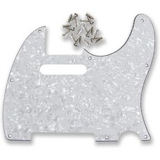 BexGears 8홀 전기기타 픽가드 TL스타일 기타부품 4Ply Age Pearl, 4Ply White Pearl