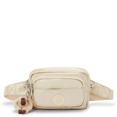 Kipling 여성용 Merryl U 투인원 컨버터블 크로스바디 백 경량 미니 별이 빛나는 골드 메탈릭 197732