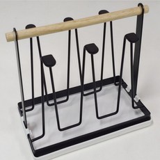 컵정리대 스탠드 걸이 장식 찻잔 꽂이 커피잔 커피잔걸이 매장용 액세서리, 1개, 블랙