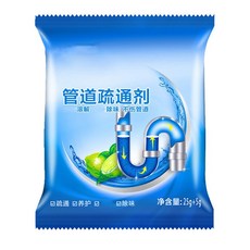馬桶疏通粉 藍泡泡 快速溶解 廚房管道堵塞疏通 排水管分解劑 通水管 通下水道, 1個, 管道疏通劑 1包