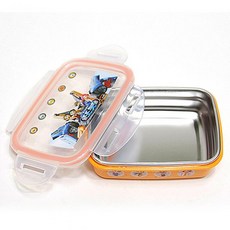 스텐락 또봇 파워 이중 사각 도시락 유아식기, 1개