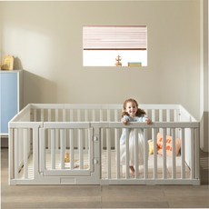 [봄봄] 빌트인 베이비룸 매트 포함 모듈형 유아 안전가드 울타리 하이가드, 1개