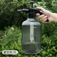 欣榮園藝 2L氣壓式噴壺 高質感加厚透明噴壺 氣壓式噴灑 澆花灑水, 1個, 星空灰2L