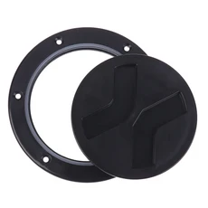 크루즈 선박 데크 플레이트 흰색 370375mm 액세스 해치 커버 해양 보트 RV 뚜껑, 01 Black, 01 Black