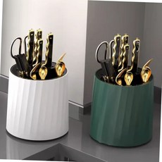 회전식 주방 칼꽂이 조리도구 수납 정리함 멀티수납함 칼거치대 주방수납