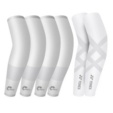 NEPA 無痕袖套 2套+涼感袖套, B Nepa White 2P+Yonex White