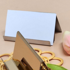 스테인레스 명함 거치대 데스크 디자인 사무실 유광 명함 꽂이 진열대