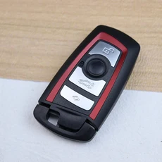 자동차 키 하우징 케이스 쉘 BMW F 3 5 7 시리즈 E90 E92 E93 X5 F20 F30 F40 F10 F11 F25 F26 F31 F34 F8, 05 4 buttons-red