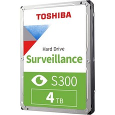 도시바 S300 4TB 내부 감시 하드 드라이브 3.5인치 SATA HDD 180도에서 최대 64대의 HD 카메라 지원연간 작업량당 TB HDWT840UZSVA, 4 TB