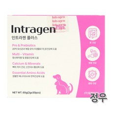 인트라젠 플러스 반려동물 영양제, 60g, 장건강/유산균, 3세트